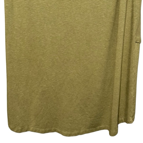 Chicos Olive Green Sleeveless Asymmetrical Hem Midi Length Minimalist Dress - Picture 6 of 9